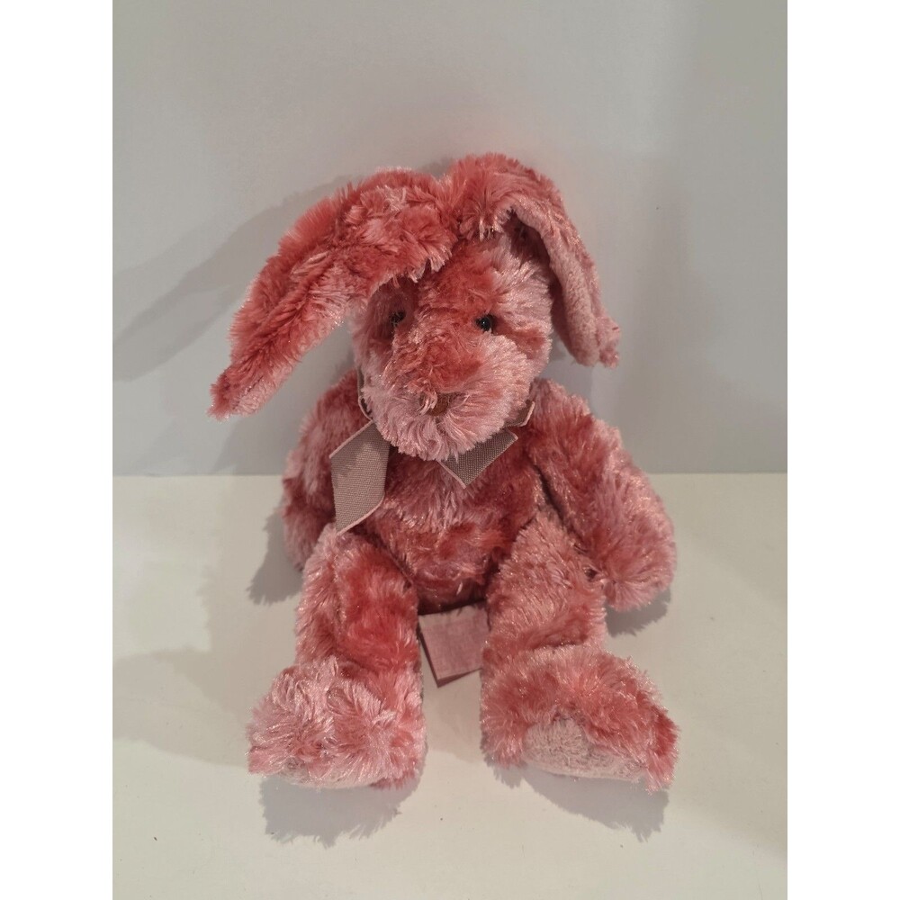Russ Berrie CANDICE Bunny Rabbit Plush Pink Silky Stuffed Animal 13" 27718
